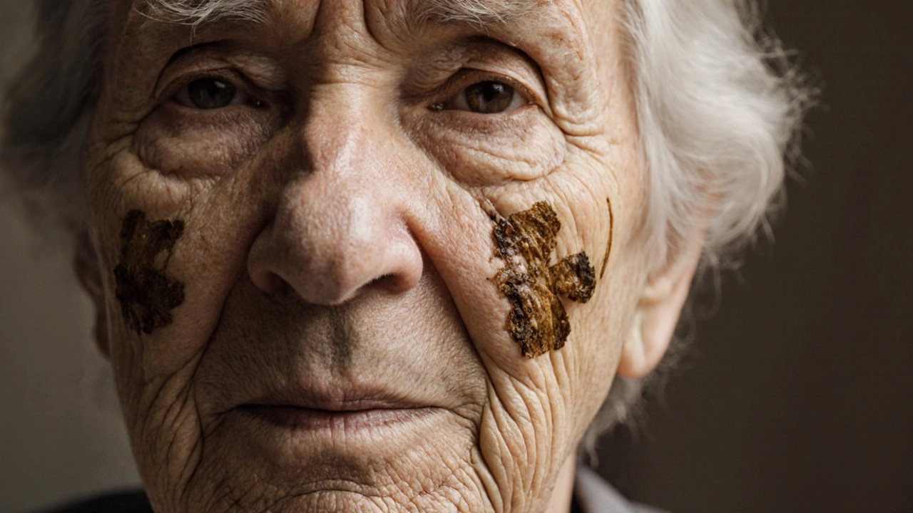 Как выглядят старческие пятна на лице: признаки, причины и отличия от других видов пигментации