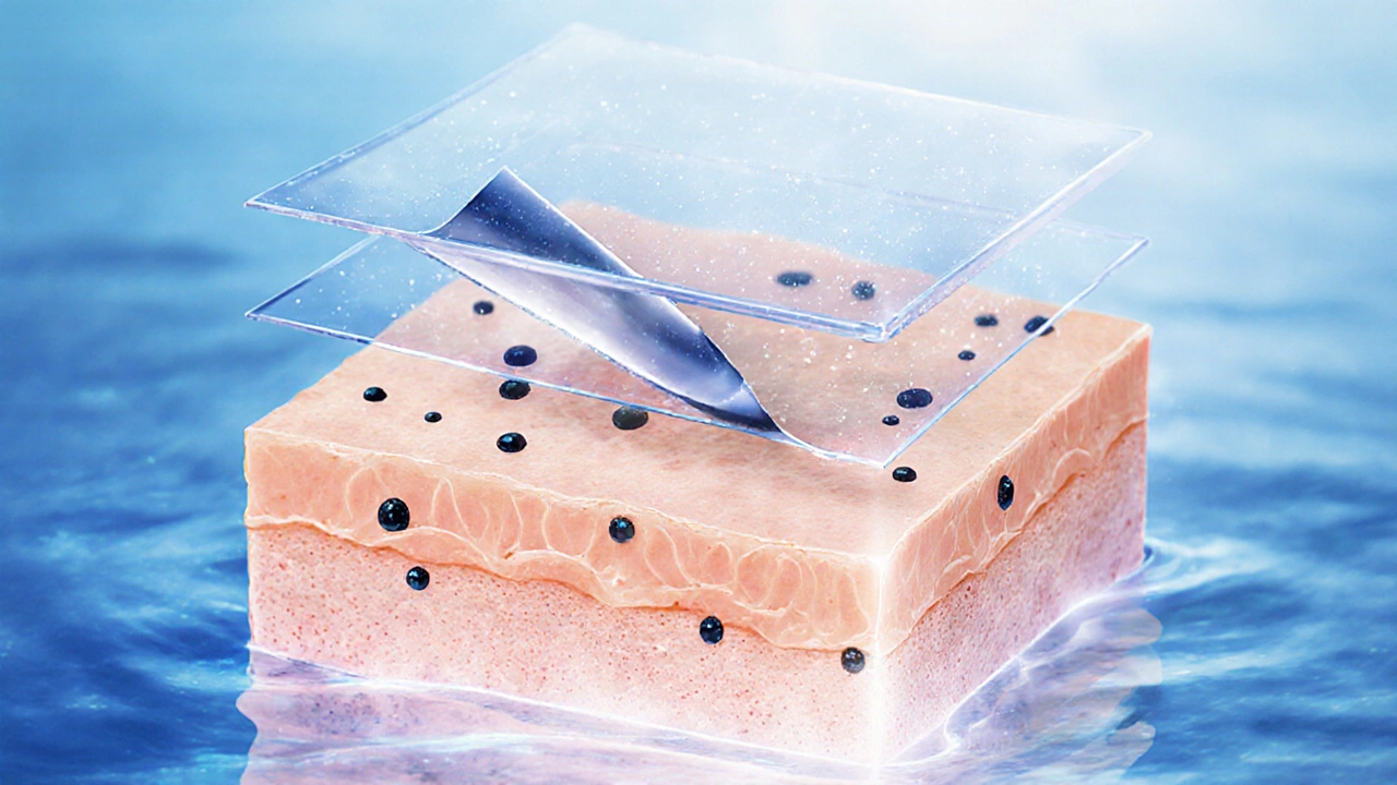 Схема слоев кожи с различной глубиной проникновения кислот и исчезающими пигментными пятнами.