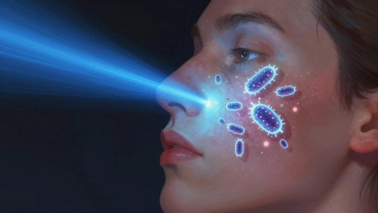 Лазерное воздействие на кожу для борьбы с воспалениями